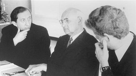 Giussani, Von Balthasar e Scola em Einsiedeln, em 1971