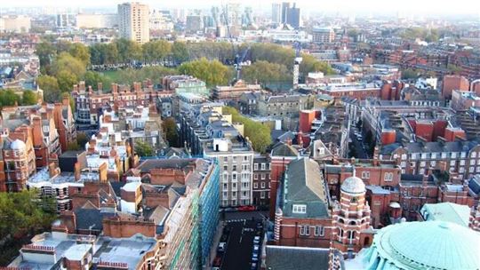 Londres vista da catedral católica de Westminster