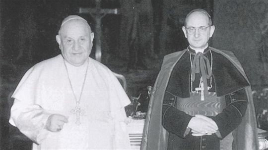 João XXIII com o então cardeal Montini