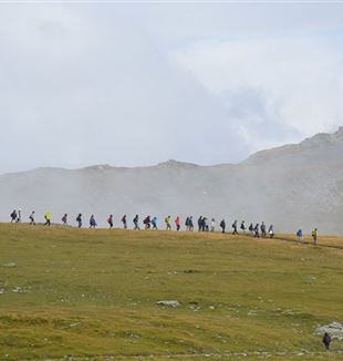 O passeio durante a Equipe dos Colegiais em La Thuile