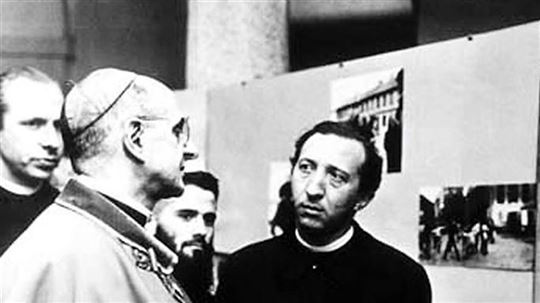O então cardeal Montini com Dom Giussani