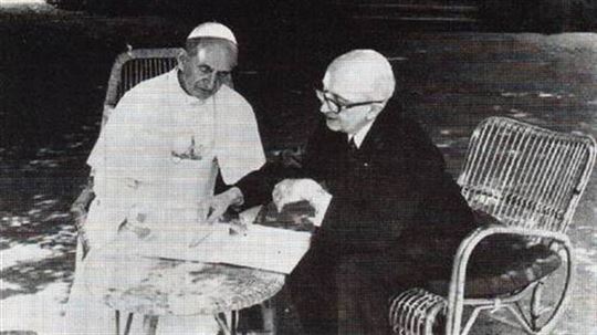 Papa Montini com Jean Guitton