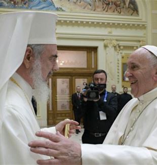 Com o Patriarca ortodoxo Daniel