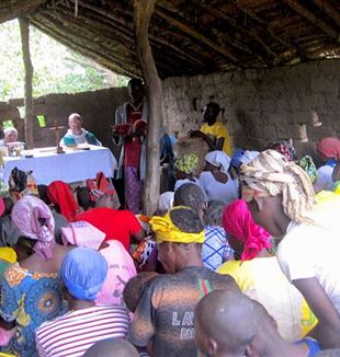 A missa numa aldeia da África Central