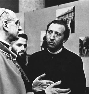 Dom Giussani com o então cardeal Montini