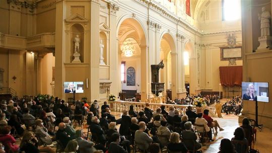 A cerimônia na Catedral de Ímola, sábado, 8 de maio de 2021