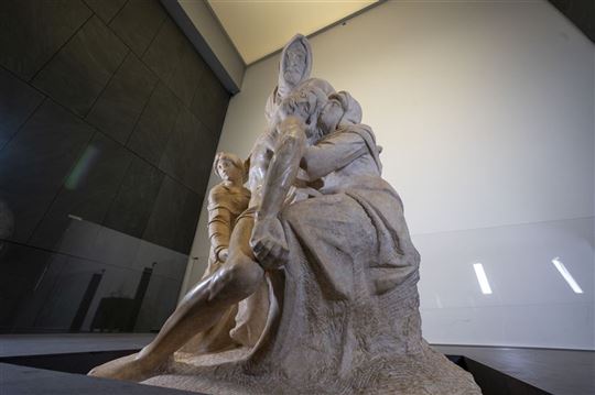 A Pietá Bandini restaurada (foto Claudio Giovannini, courtesy Opera di Santa Maria del Fiore)