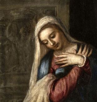 Tiziano, Anunciação (detalhe)