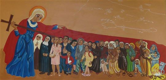 A obra realizada por Vignazia para a Escola Italiana Carmelita de Haifa