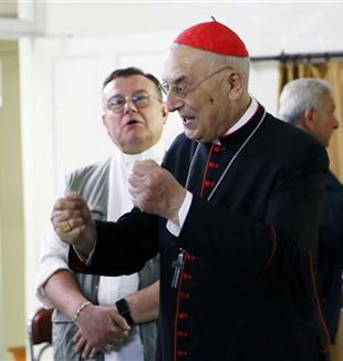 Dom Paolo Pezzi com o cardeal Mario Zenari, núncio apostólico na Síria