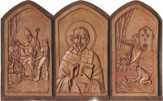 O tríptico de São Nicolau doado à catedral católica de Moscou (Foto: ''L'isola che non c'è - Latiano'')
