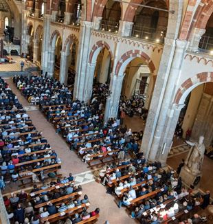 Dom Giussani, a abertura da fase testemunhal da causa de beatificação. Milão, Basílica de Santo Ambrósio, 9 de maio de 2024