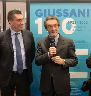 O presidente Attilio Fontana e Davide Prosperi