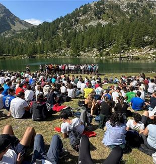 O passeio durante a equipe do CLU em La Thuile